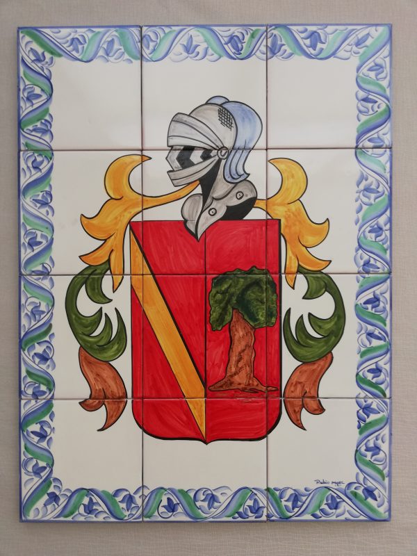 mural escudo heraldico ceramica de muel rubio